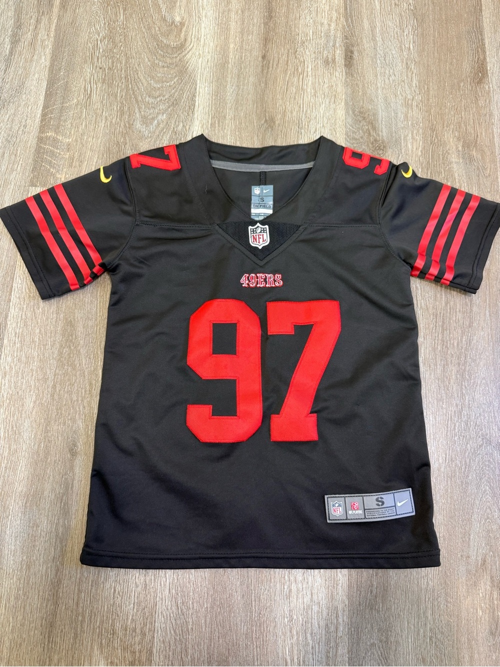 NFL Kids' Black & Red 49ers #97 Jersey